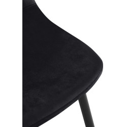 Chaise de salle à manger Napier en velours noir