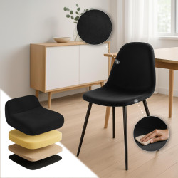 Chaise de salle à manger Napier en velours noir