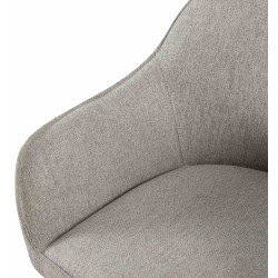 Chaise de salle à manger Boise en tissu gris