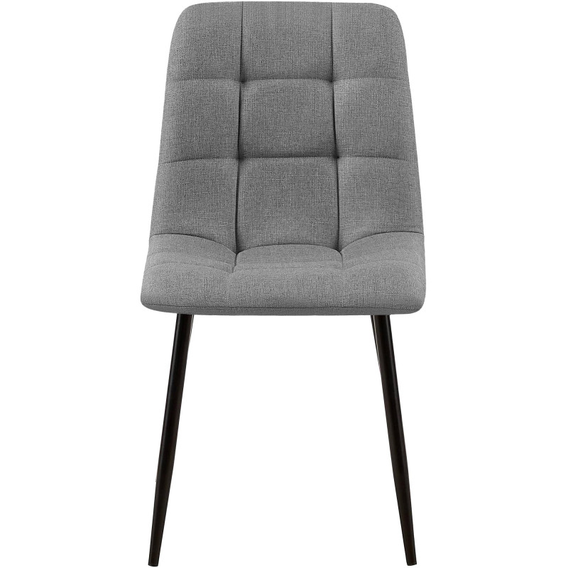Lot de 2 chaises de salle à manger Tilde en tissu gris