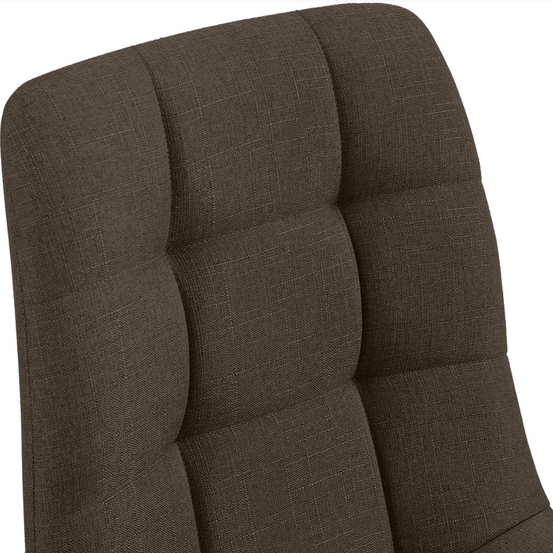 Lot de 2 chaises de salle à manger Tilde en tissu marron