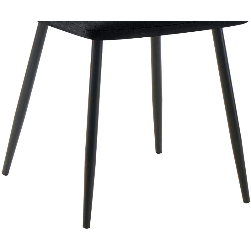 Lot de 2 chaises de salle à manger Tilde en velours noir