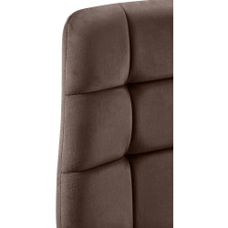 Lot de 2 chaises de salle à manger Tilde en velours marron