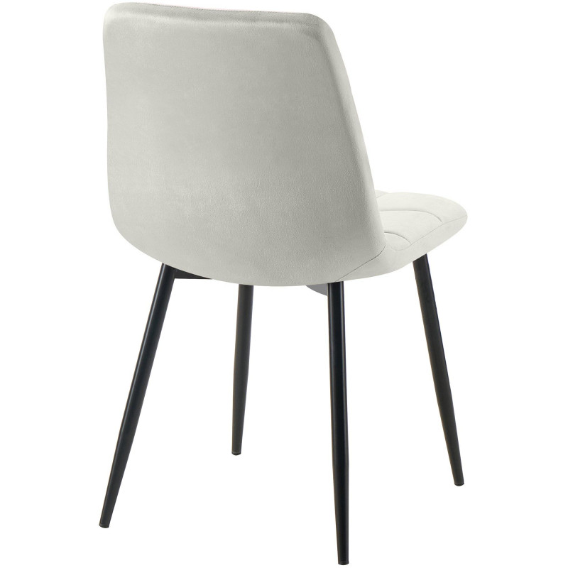 Lot de 4 chaises de salle à manger Tilde en velours gris