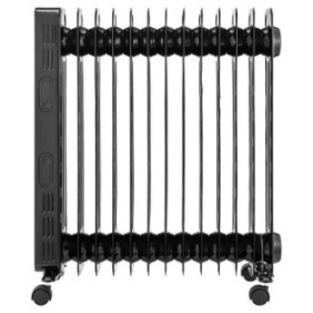 Radiateur Èlectrique bain d'huile 2500W OCEANIC - 3 puissances - Thermostat Èlectronique - TÈlÈcommande - Mobile - Noir