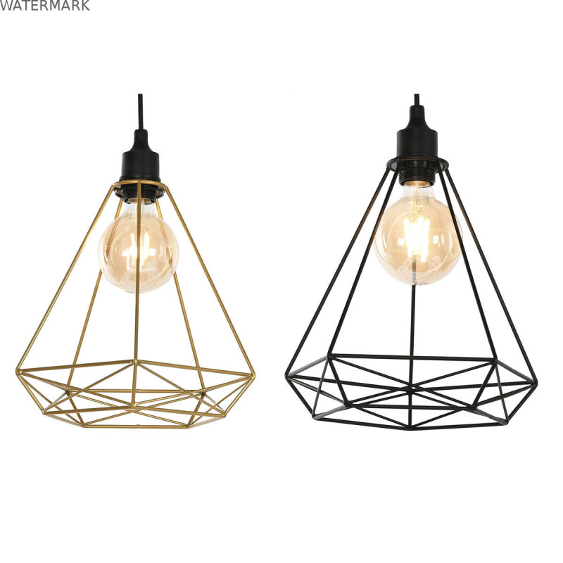 Suspension Home ESPRIT Noir Doré Métal 50 W 28 x 27 x 34 cm (2 Unités)