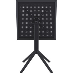 Mesa dobrável Sky, quadrada, preta