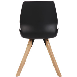 Chaise Luna en plastique noir