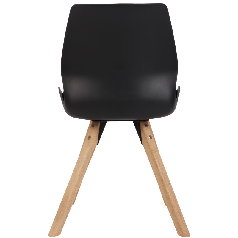 Chaise Luna en plastique noir