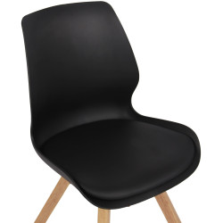 Chaise Luna en plastique noir