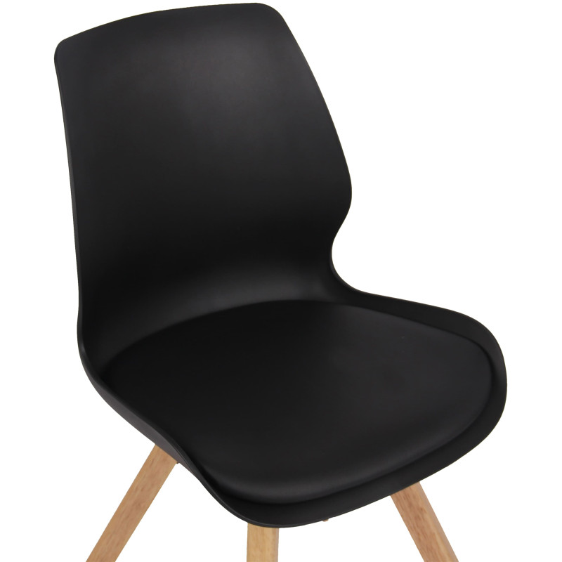 Chaise Luna en plastique noir