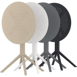 Table ronde pliante Sky, noire