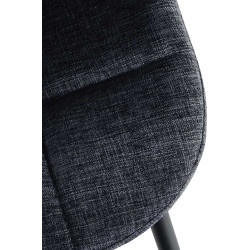 Chaise Tom en tissu noir