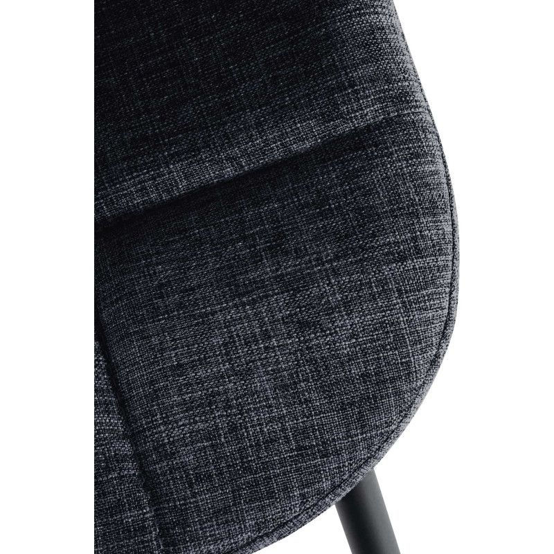 Chaise Tom en tissu noir