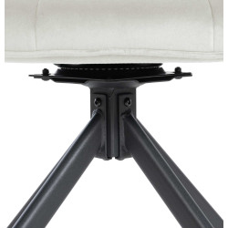 Chaise Westport en velours crème