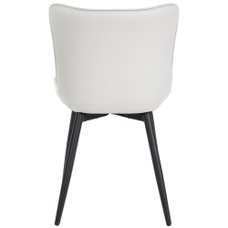 Chaise Largo, simili cuir blanc
