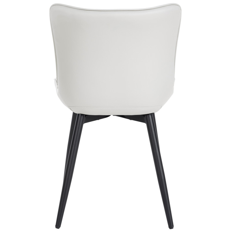 Chaise Largo, simili cuir blanc