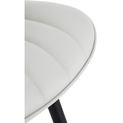 Chaise Largo, simili cuir blanc