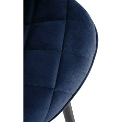 Chaise Springs en velours bleu