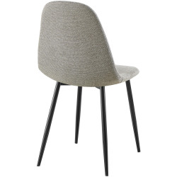 Chaise de salle à manger Napier en tissu gris clair