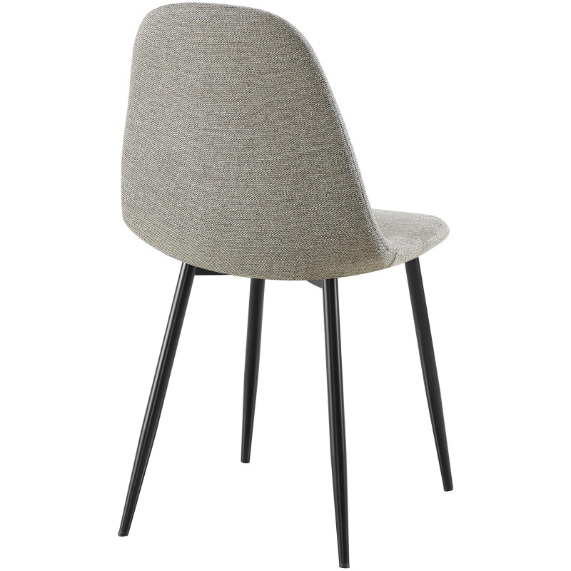 Chaise de salle à manger Napier en tissu gris clair