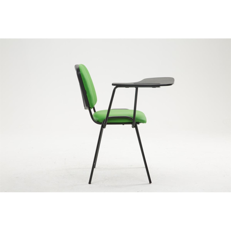 Chaise Ken avec table pliante, similicuir, vert
