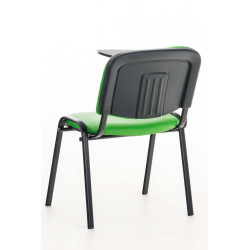 Chaise Ken avec table pliante, similicuir, vert