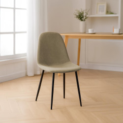 Chaise de salle à manger Napier en tissu taupe