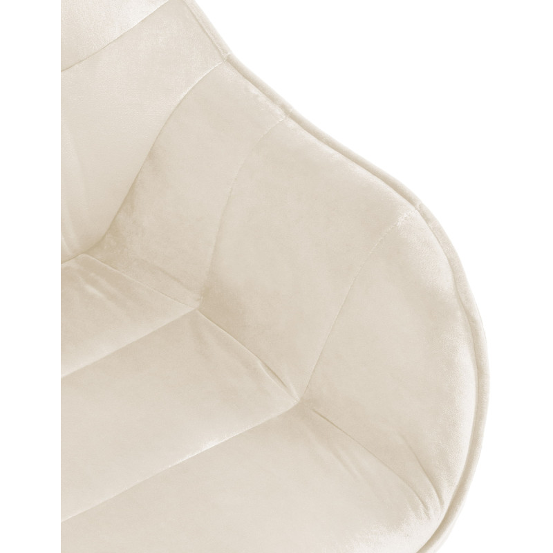 Chaise Russel velours crème