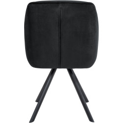 Chaise Russel en velours noir