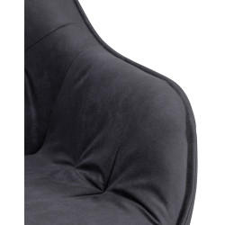 Chaise noire vintage Russel