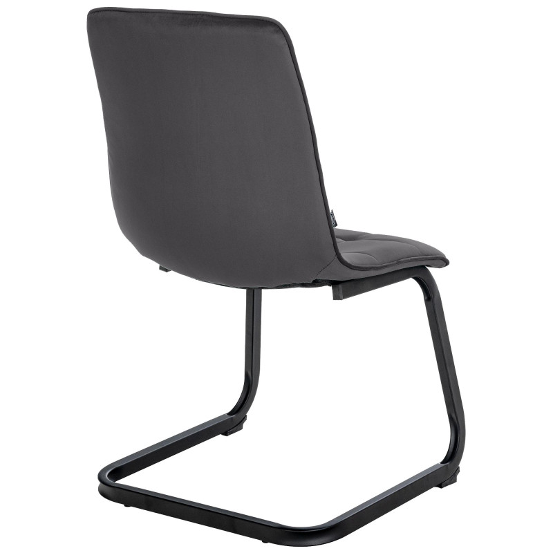 Chaise de salle à manger Vermont en velours noir