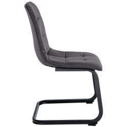 Chaise de salle à manger Vermont en velours noir