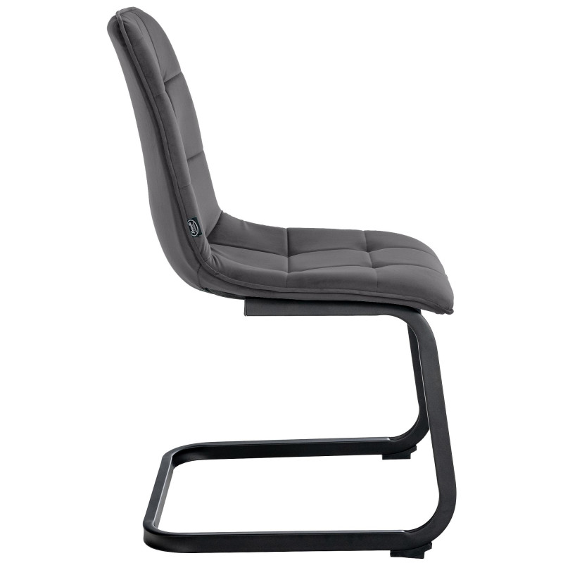 Chaise de salle à manger Vermont en velours noir