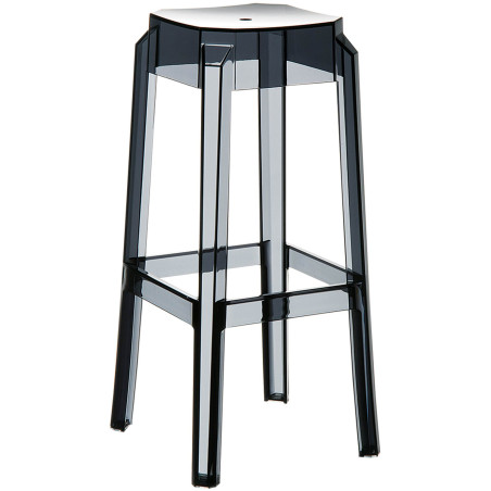 Tabouret de bar Fox, noir transparent
