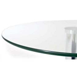 Table en verre Ikarus, verre transparent