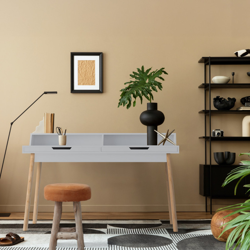 Bureau Eaton 140 cm blanc