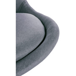 Chaise Sofia en tissu rond gris clair