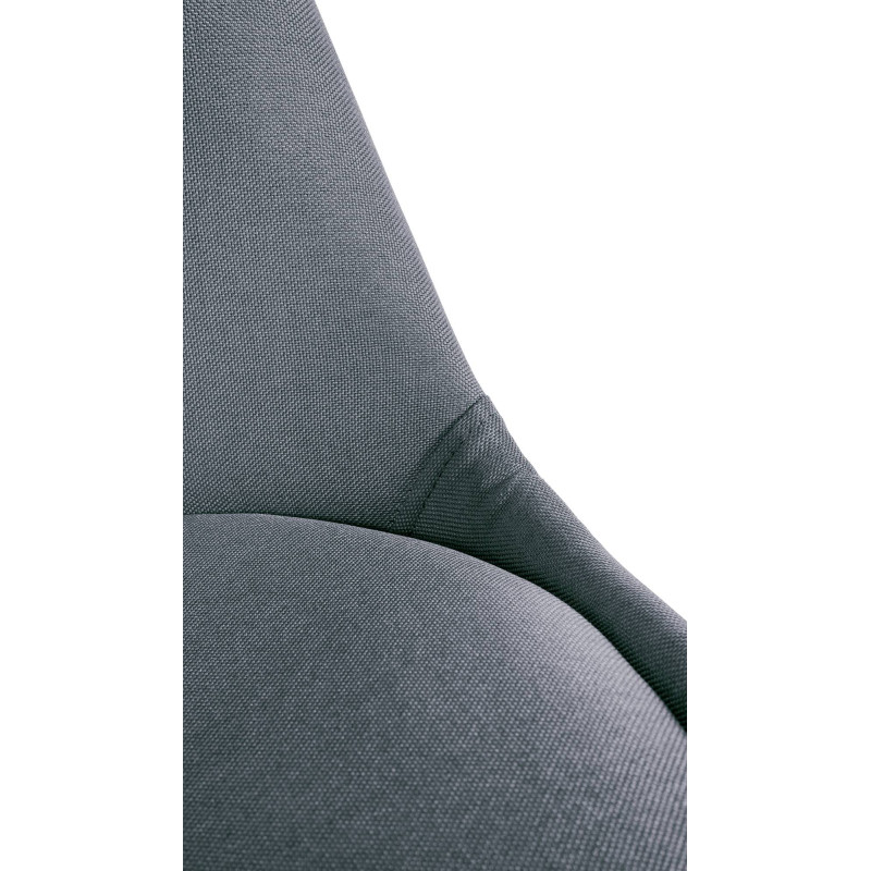Chaise Sofia en tissu rond gris clair