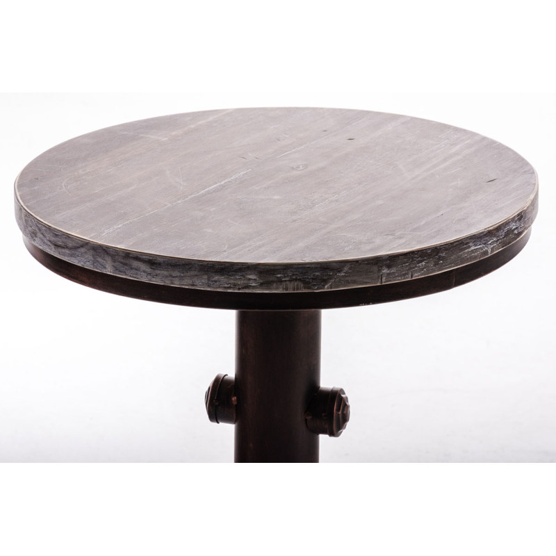 Table haute Lumos, bois bronze