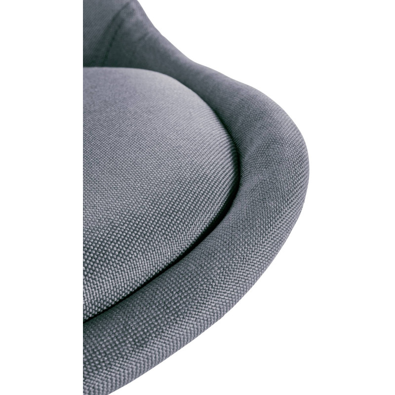 Chaise Sofia en tissu carré gris clair