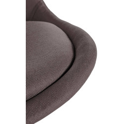 Chaise Sofia en tissu carré taupe