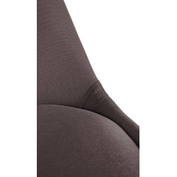 Chaise Sofia en tissu carré taupe