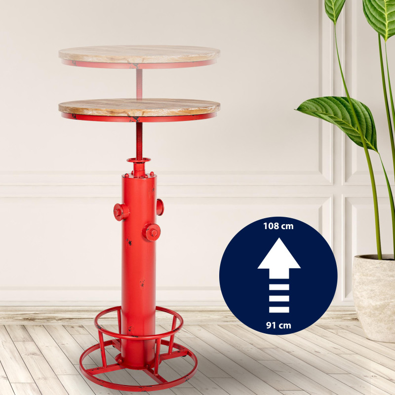 Table haute Ruhr rouge