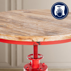 Table haute Ruhr rouge