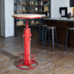 Table haute Ruhr rouge
