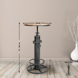 Table sur pied en argent antique de la Ruhr