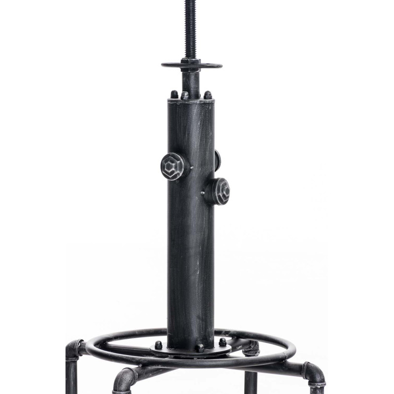 Mesa alta Lumos, madera plateada antigua