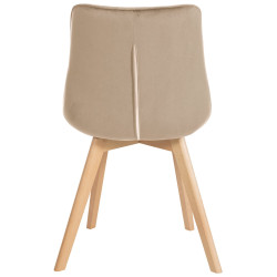 Chaise Brook en velours marron
