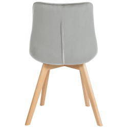 Chaise Brook en velours gris